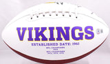 Warren Moon Autographed Vikings Logo Football w/HOF-Beckett W Hologram *Left