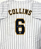ISAAC COLLINS Brewers Outfielder Signed Custom Replica Pinstripe Jersey AUTO JSA