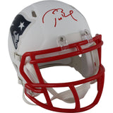 Tom Brady Autographed New England Patriots Flat White Mini Helmet Fanatics 48962