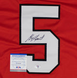 Garrison Hearst Signed Georgia Bulldogs Jersey (PSA COA) 49ers 2xPro Bowl R.B.