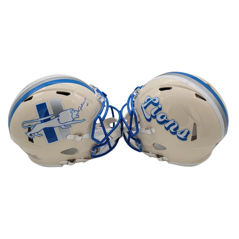 Jameson Williams Signed Detroit Lions Retro Authentic Helmet Beckett Witnessed