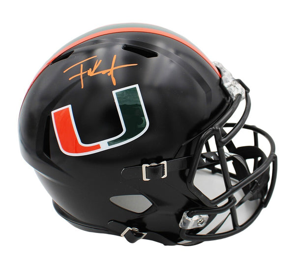 Frank Gore Signed Miami Hurricanes Speed Full Size Black NFL Helmet