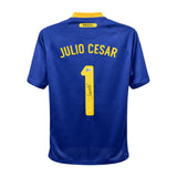 Julio Cesar Signed Brazil FC Away Soccer Jersey #1 with Beckett COA