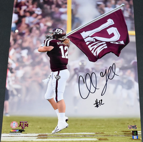 CULLEN GILLASPIA AUTOGRAPHED TEXAS A&M AGGIES 16x20 PHOTO COA