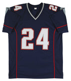 Ty Law Authentic Signed Navy Blue Pro Style Jersey Autographed BAS Witnessed