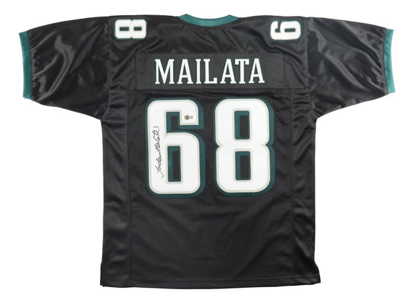 Jordan Mailata Philadelphia Signed Black Football Jersey BAS