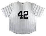 Yankees Mariano Rivera Signed White Pinstripe Majestic Cool Base Jersey BAS Wit