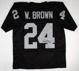 Willie Brown Signed Oakland / Los Angeles Raiders Jersey Inscribed "HOF 84"/ PSA
