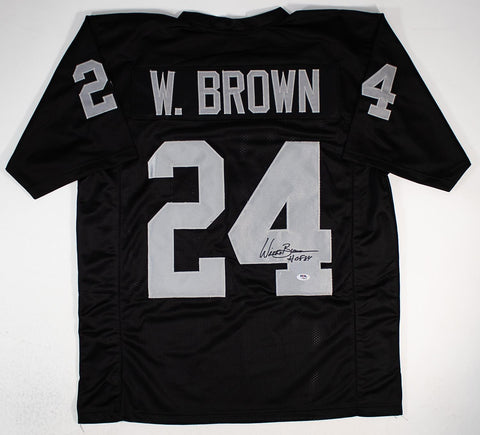 Willie Brown Signed Oakland / Los Angeles Raiders Jersey Inscribed "HOF 84"/ PSA
