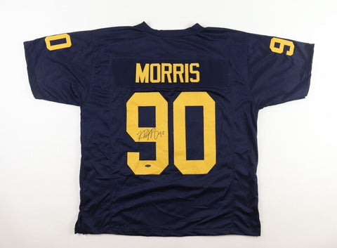 Mike Morris Signed Michigan Wolverines Jersey (Playball ink) Seattle Seahawks DE