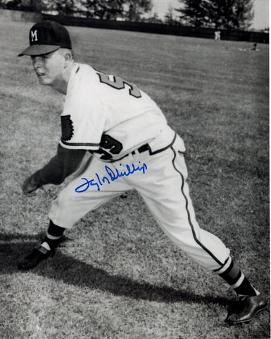 Milwaukee Braves TAYLOR PHILLIPS Signed 8x10 Photo #1 AUTO - 1957 WS Champs