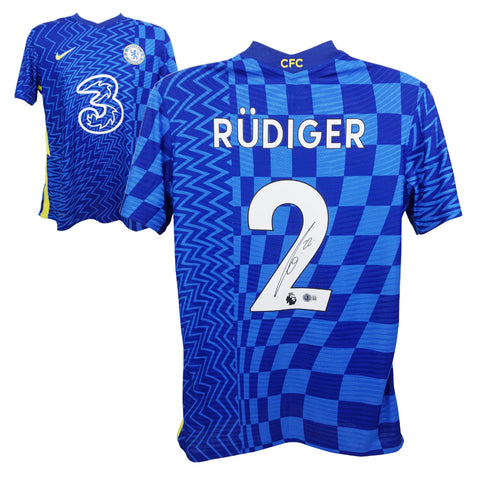 Antonio Rudiger Signed Chelsea FC Home Soccer Jersey #2 with Beckett COA
