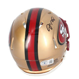 Joe Montana Autographed San Francisco 49ers Throwback Mini Speed Helmet Beckett