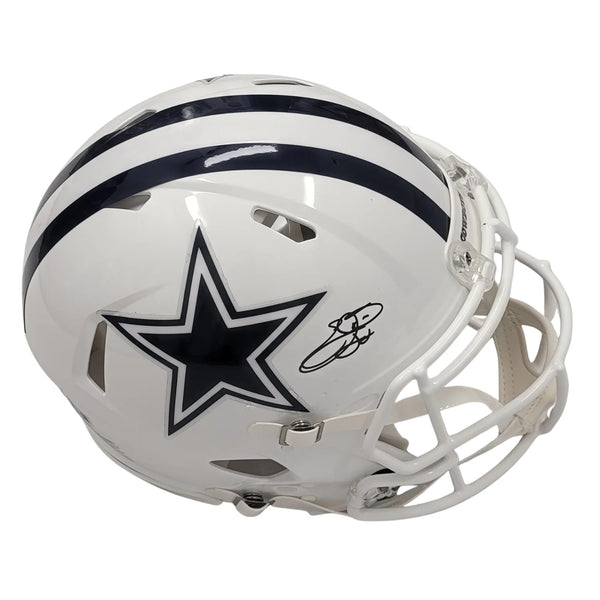 Emmitt Smith Autographed Dallas Cowboys Authentic White ALT Helmet Beckett