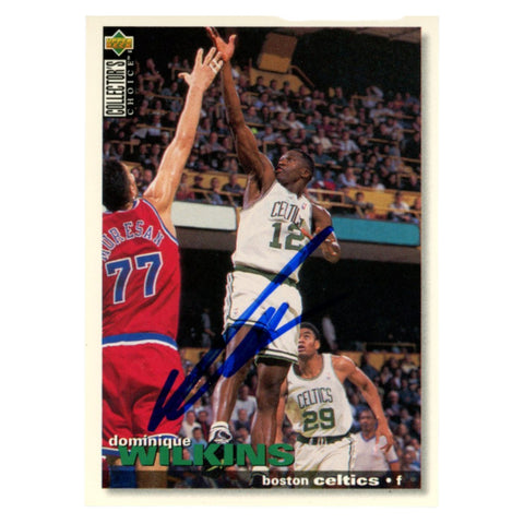 Dominique Wilkins Autographed 1995 Upper Deck #89 Trading Card Beckett 54182
