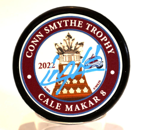 Cale Makar Authographed 2022 Conn Smythe Trophy Puck Fanatics Authenticated