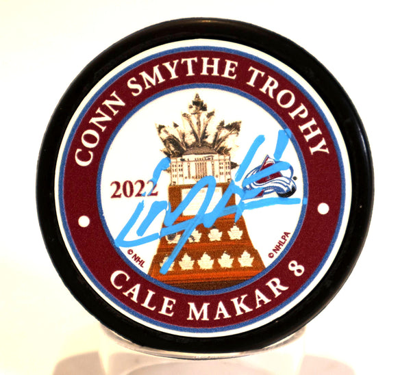 Cale Makar Authographed 2022 Conn Smythe Trophy Puck Fanatics Authenticated