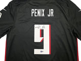 FALCONS MICHAEL PENIX JR. AUTOGRAPHED BLACK NIKE JERSEY SIZE XL BECKETT 242572