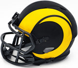 Aaron Donald Signed Los Angeles Rams Eclipse Black Speed Mini Helmet Beckett Wit