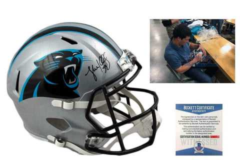 Carolina Panthers Luke Kuechly Autographed Signed Speed Helmet - Beckett