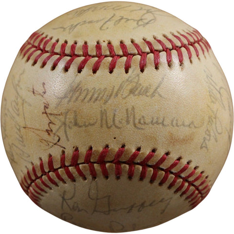Cincinnati Reds 1981 Team Bench Morgan +24 Sigs Signed NL Baseball Beckett 56278