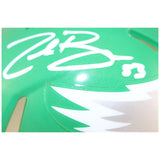 Zack Baun Autographed Philadelphia Eagles Kelly Mini Helmet Beckett WIT 52883