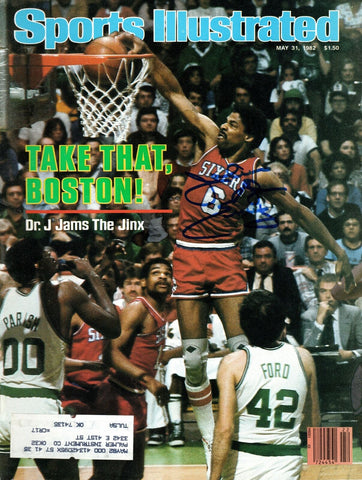 Julius Dr. J Erving Signed 76ers Sports Illustrated 5/31/82 Beckett Witnessed