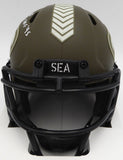 Steve Largent Autographed Seahawks Salute To Service Mini Helmet HOF 95 Beckett