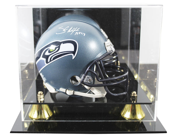 Seahawks Shaun Alexander Signed 2002-11 TB VSR4 Mini Helmet W/ Case BAS Witness