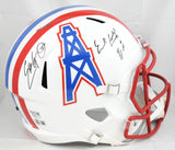 Eddie George Earl Campbell Autographed Oilers F/S Speed Helmet- Fanatics Beckett