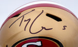 TREY LANCE AUTOGRAPHED 49ERS GOLD FULL SIZE SPEED HELMET BECKETT QR 194741