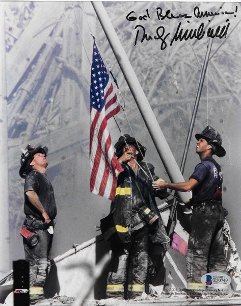 Rudy Giuliani Signed New York Ground Zero 911 Flagpole 8x10 Photo W/Insc Beckett