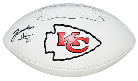 JADEN HICKS AUTOGRAPHED KANSAS CITY CHIEFS WHITE LOGO FOOTBALL BECKETT