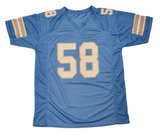 Penei Sewell Signed Detroit Lions 2024 Blue Pro Style Jersey Beckett Witnessed