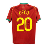 Deco Signed Portugal Home Soccer Jersey #20 with Beckett COA