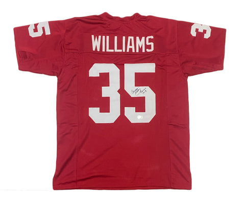 Aeneas Williams of the Arizona Cardinals Autographed Custom Red Jersey Beckett