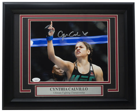 Cynthia Calvillo Signed Framed 8x10 UFC Photo JSA