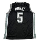 Autographed/Signed Robert Horry San Antonio Black Jersey Beckett BAS COA