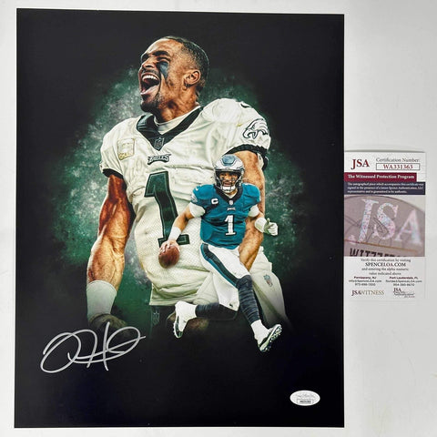 Autographed/Signed Jalen Hurts Philadelphia Eagles 11x14 Photo JSA COA #2