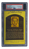 Bill Terry Signed 4x6 New York Giants Hall Of Fame Plaque Card PSA/DNA 85026281