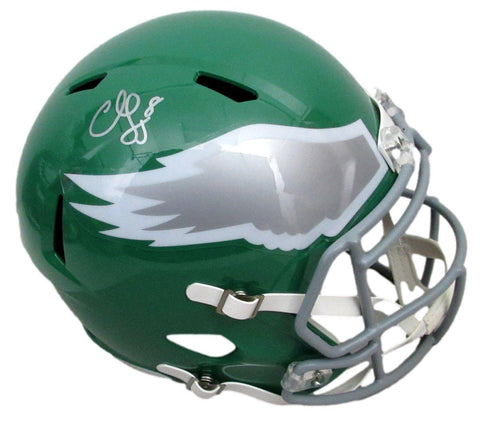 C.J. Gardner-Johnson Signed Kelly-Green Full Size Replica Helmet Eagles BAS