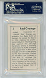 Red Grange Autographed 1977 Touchdown Club #1 Trading Card PSA Slab 43768