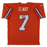 Broncos John Elway Signed Orange 1990 TB Mitchell & Ness Jersey BAS Witnessed