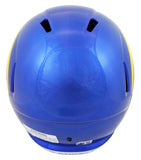 Rams Jared Verse & Braden Fiske Signed Full Size Speed Rep Helmet BAS Witnessed