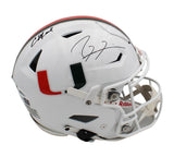 Ray Lewis/Ed Reed Signed Miami Hurricanes Speed Flex Authentic White NCAA Helmet