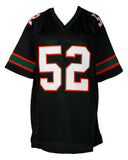 Ray Lewis Signed Custom Black Pro Style Football Jersey BAS ITP