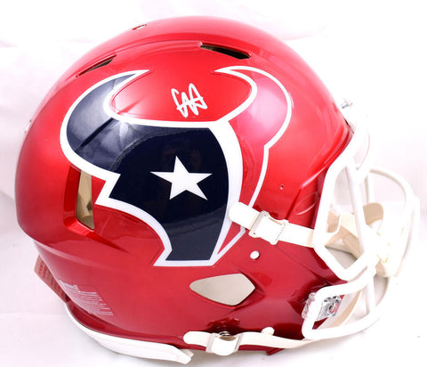 Will Anderson Autographed Texans F/S Flash Speed Authentic Helmet-Fanatics*White