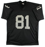 Tim Brown Authentic Signed Black Pro Style Jersey Autographed BAS Witnessed