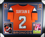 Patrick Surtain Signed Pro Style Sz XL Orange Framed Jersey 35x43 Beckett 57312