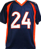 Champ Bailey Autographed Blue Pro Style STAT Jersey- Beckett W Hologram *Black